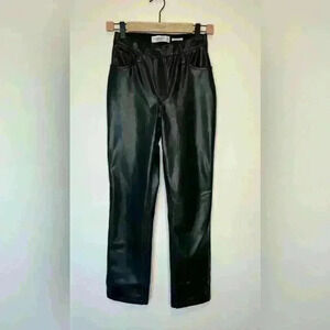 Abercrombie & Fitch  90s ultra high rise straight in Vegan leather , sz 24